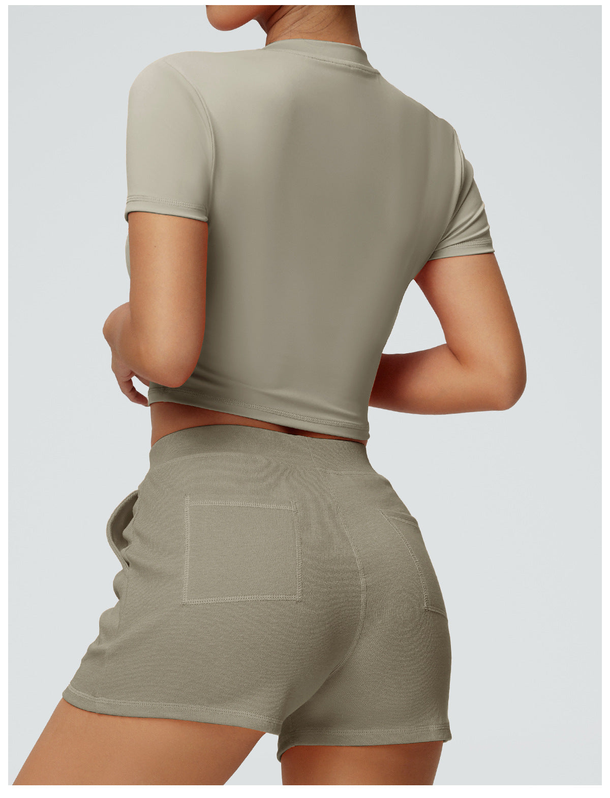 Beige Crop Top