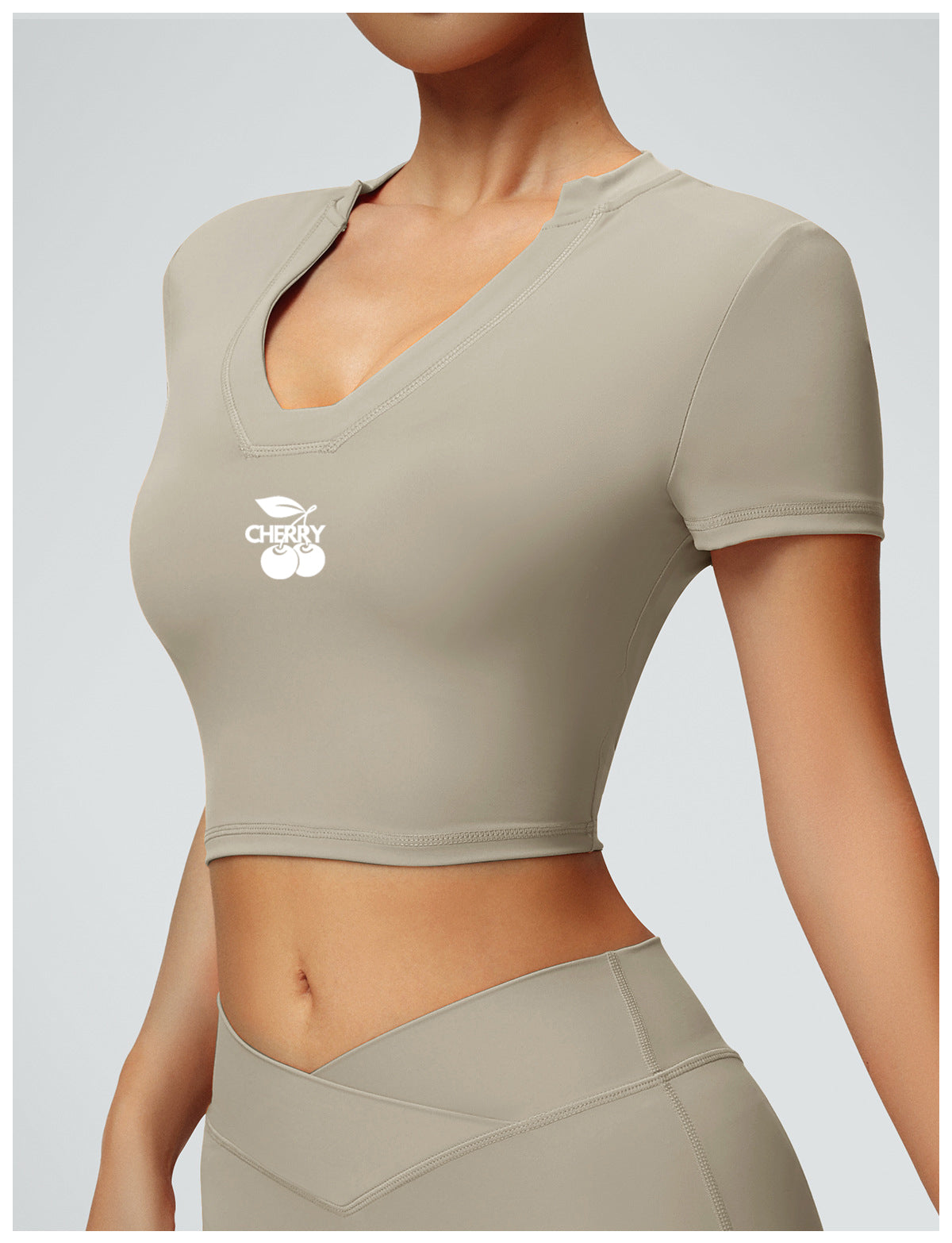 Beige Crop Top