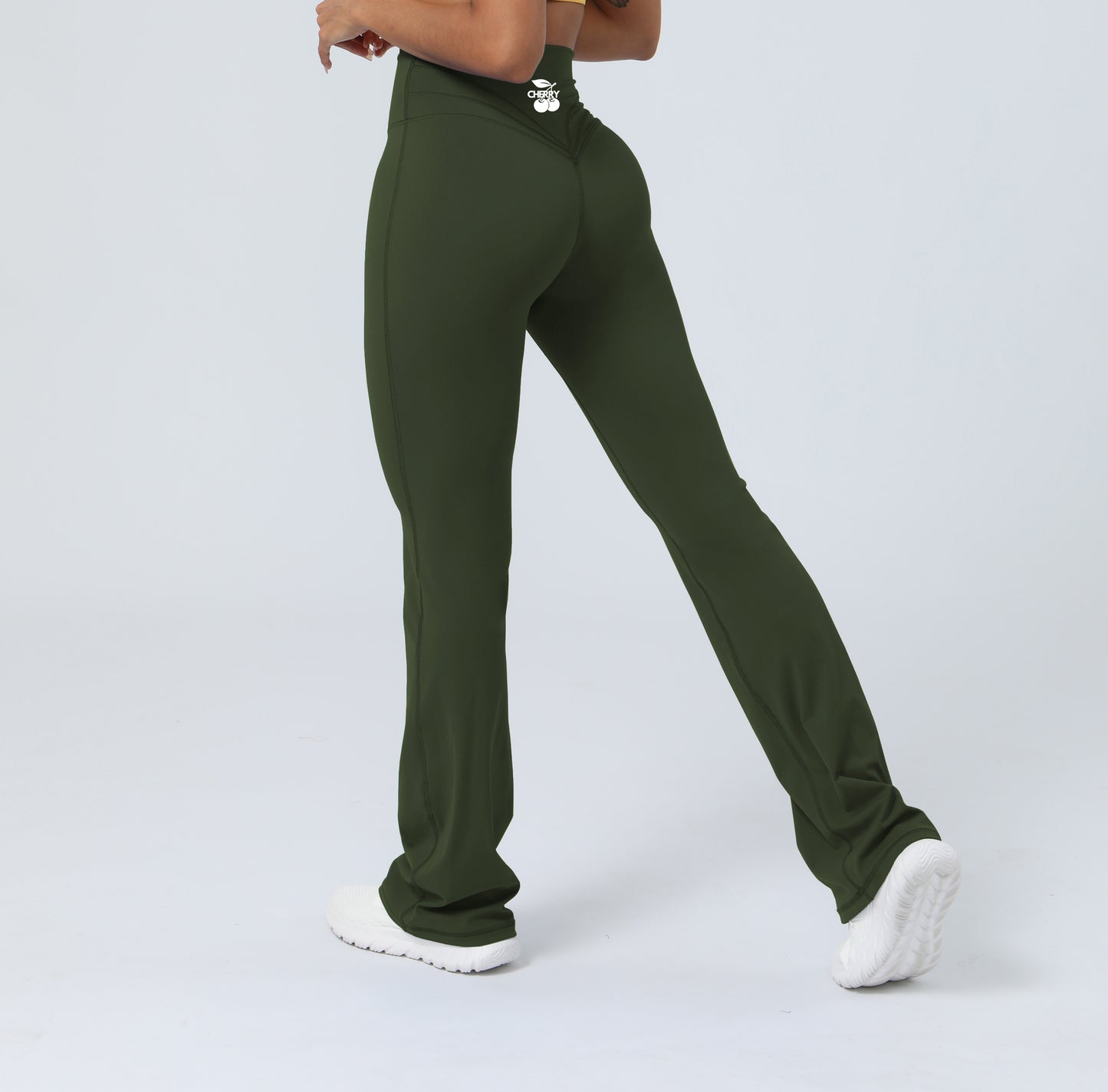 Khaki ICONIC Flare Leggings