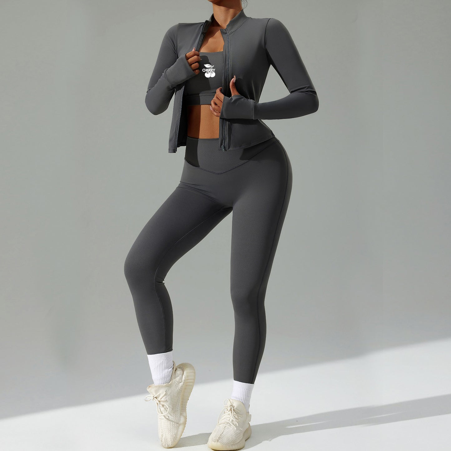 Grey Zip Up Jacket