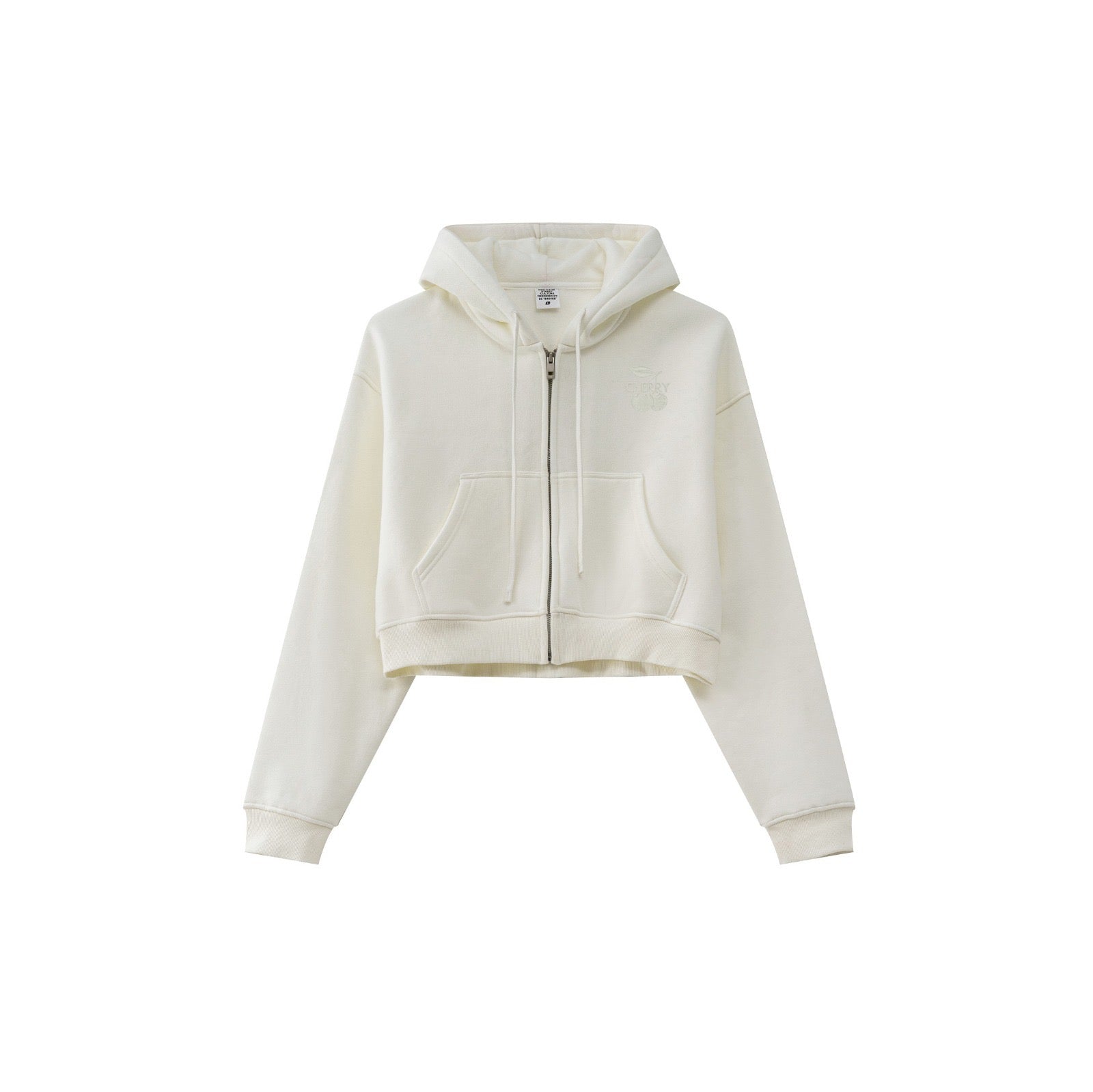 Heavy Cotton Zip Hoodie – Pearl White