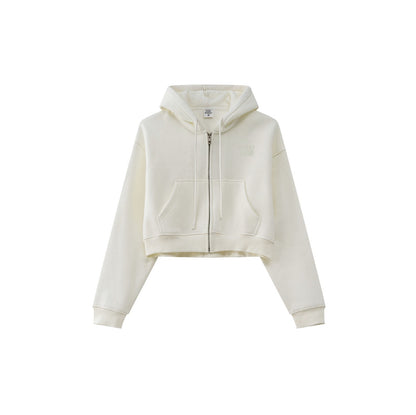 Heavy Cotton Zip Hoodie – Pearl White