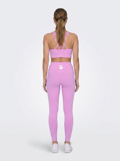 Butter Soft Cross Back Sports Bra | Baby Pink