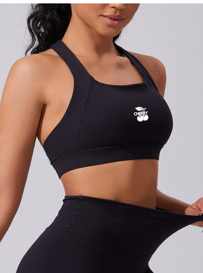 Black Cross Back Sports Bra