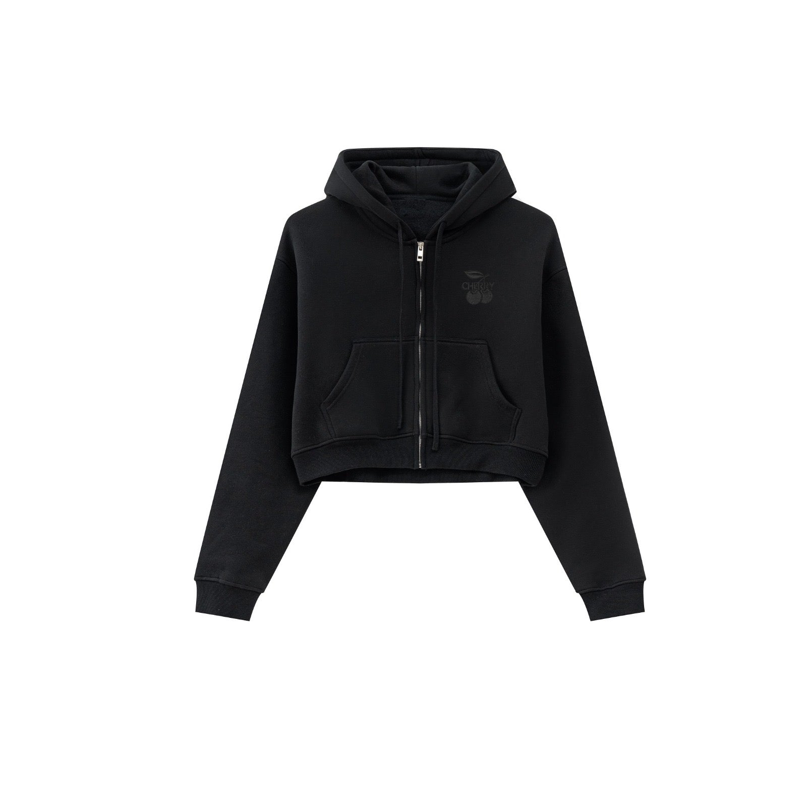 Heavy Cotton Zip Hoodie – Jet Black