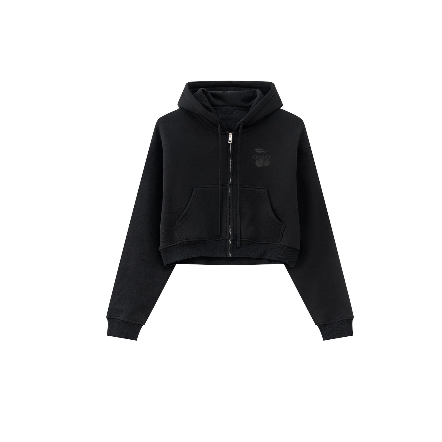 Heavy Cotton Zip Hoodie – Jet Black