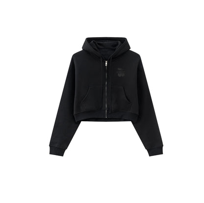 Heavy Cotton Zip Hoodie – Jet Black