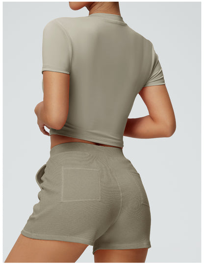 Beige Crop Top