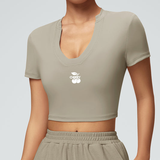 Beige Crop Top