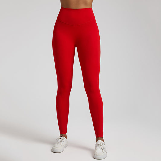 Classy Red Soft Sculpt Leggings