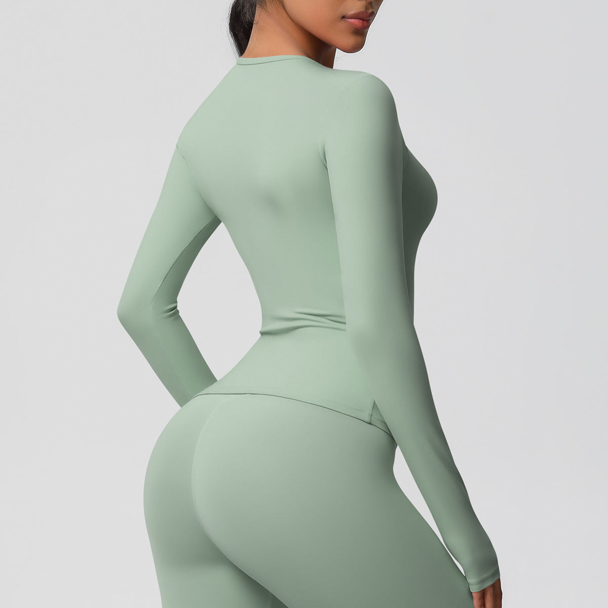 Sage Seamless Long Sleeve Top