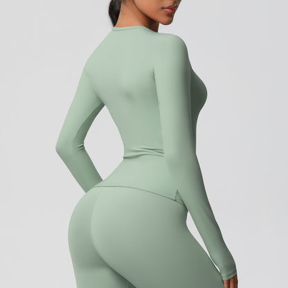 Sage Seamless Long Sleeve Top