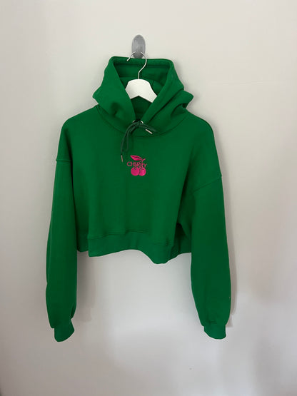 Green Crop Hoodie