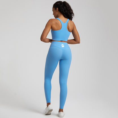 Blue Yoga Crop Top
