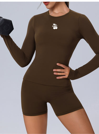 Brown Long Sleeve Top