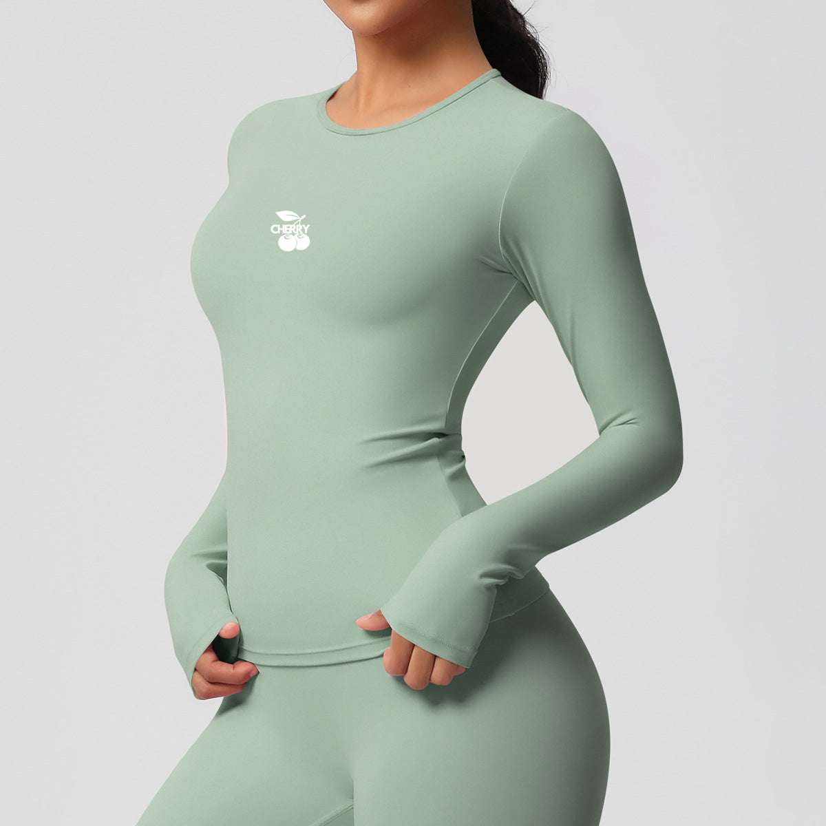 Sage Seamless Long Sleeve Top