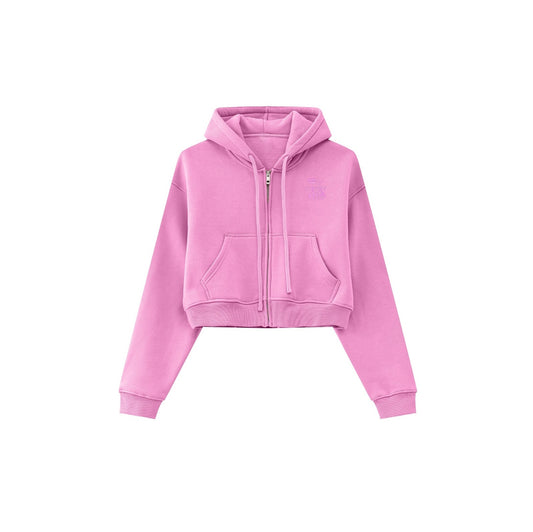 Heavy Cotton Zip Hoodie – Bubblegum Pink