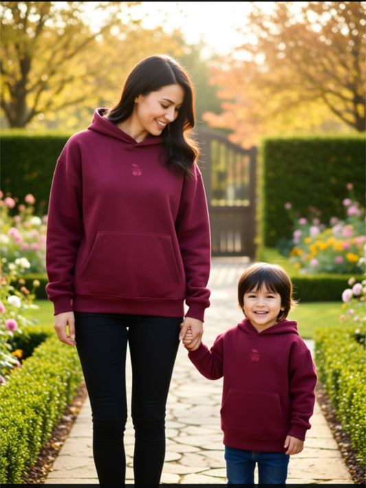 Matching Cherry Oversized Hoodies