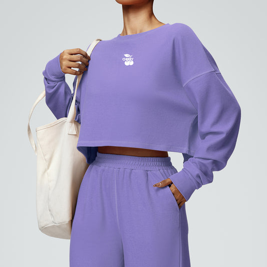 Purple Slit Back Top