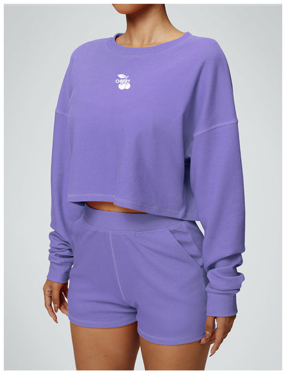 Purple Slit Back Top