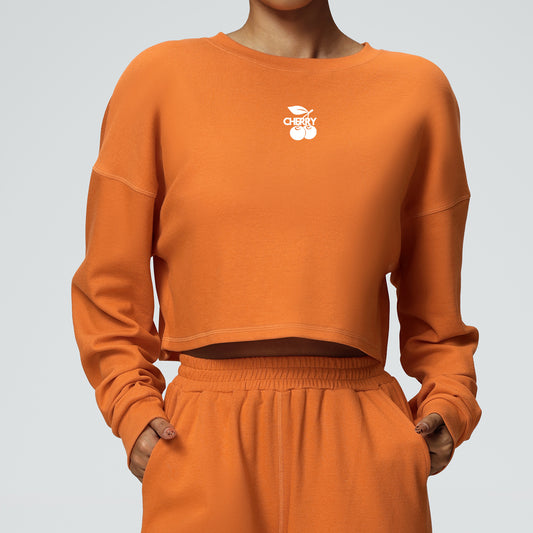 Orange Slit Back Top
