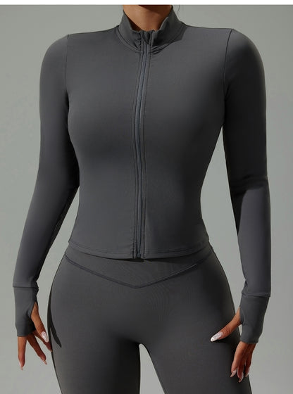 Grey Zip Up Jacket