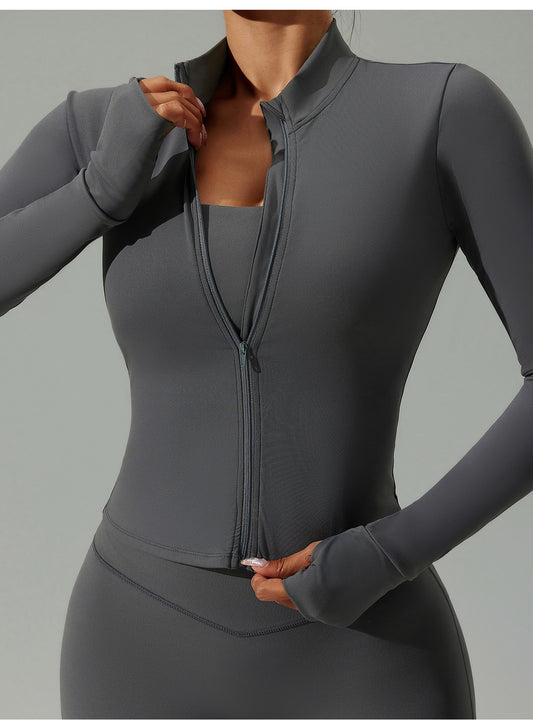 Grey Zip Up Jacket