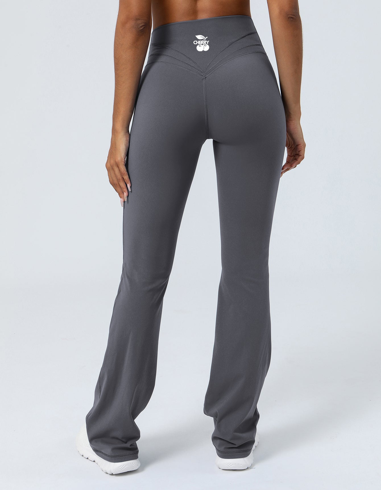 Gray ICONIC Flare Leggings – Cherry Leisurewear