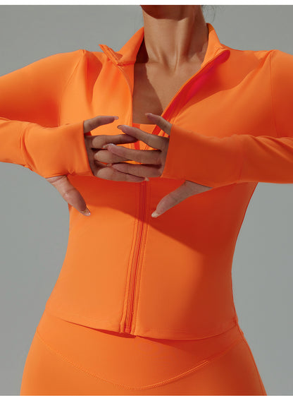 Orange Zip Up Jacket